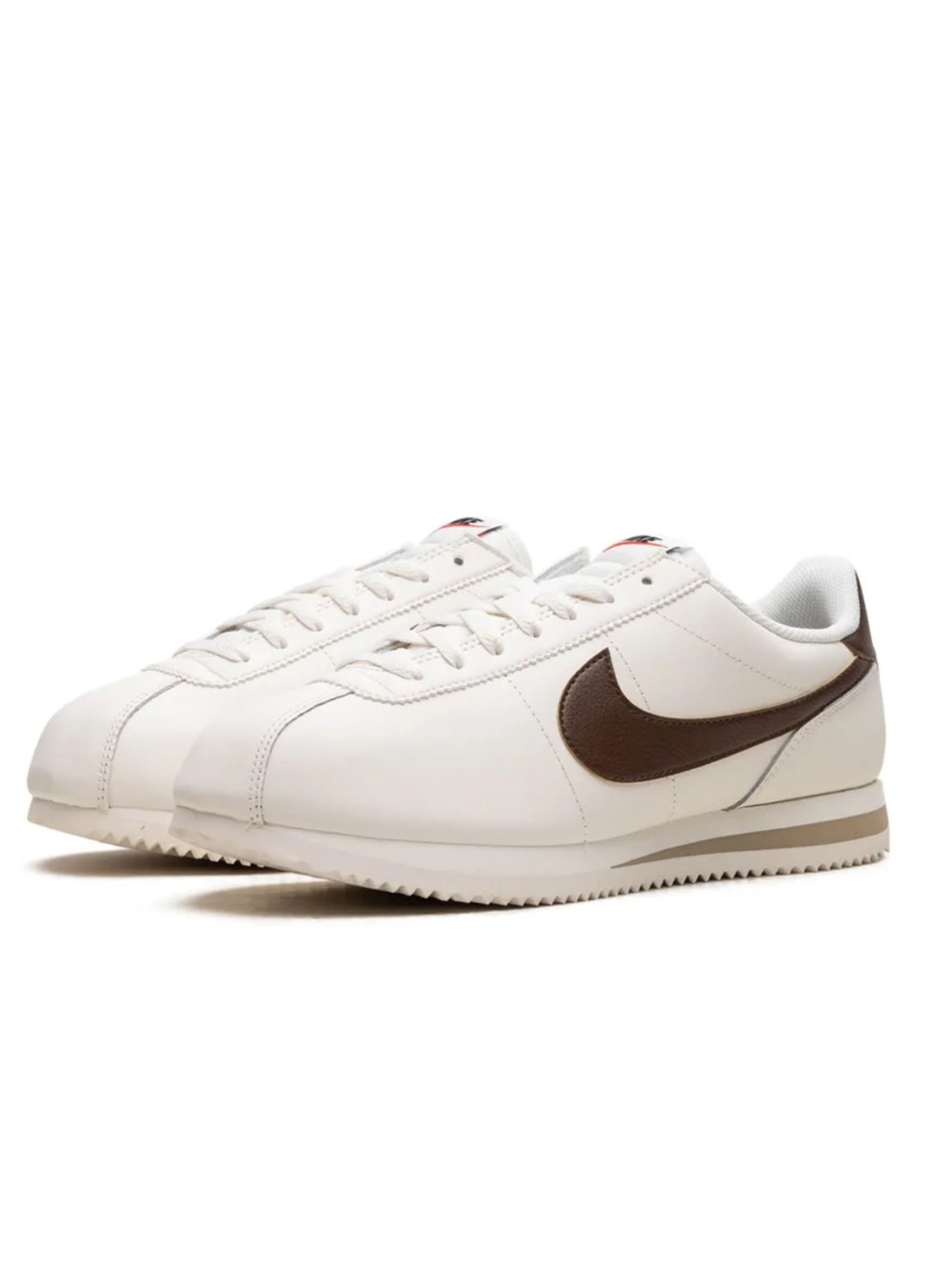Nike Women’s Leather Cortez Sneakers in Cream and Brown